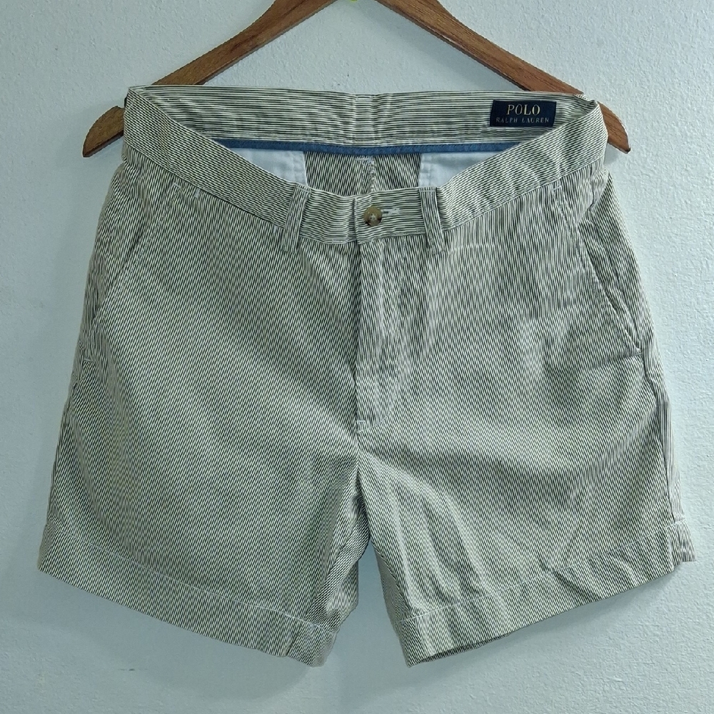 Polo by Ralph Lauren Women's Beige Striped Shorts
